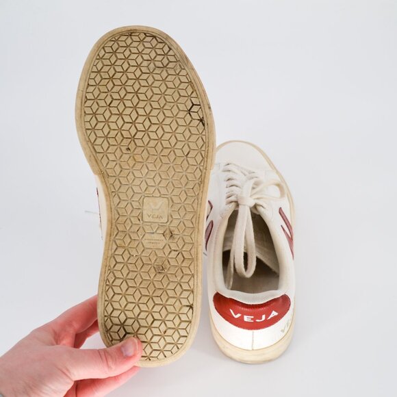 Veja Campo Chromefree Sneakers Extra White Rouille Leather Women's US 7 EU 38 - Picture 8 of 9